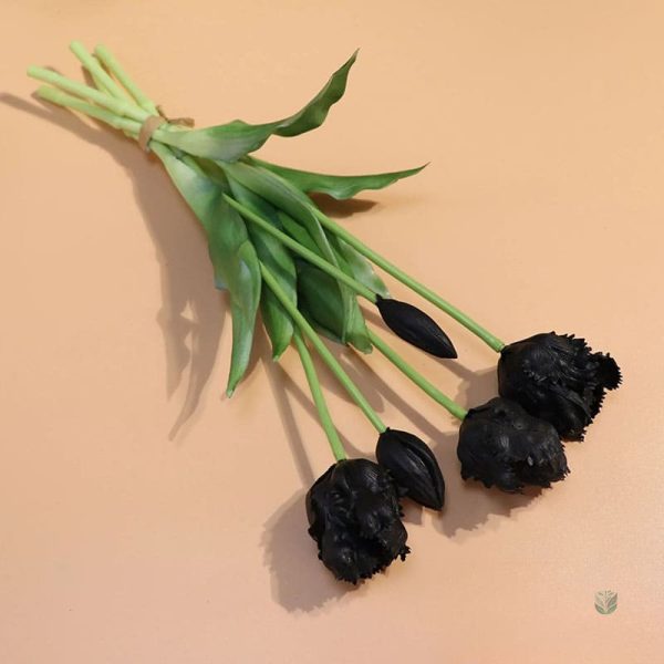 Fleurs artificielles tulipes perroquet en pot