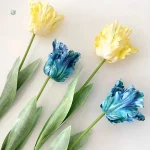 Tulipes Perroquet artificielles colorées et réalistes