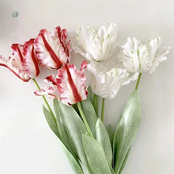 Fleurs artificielles tulipes perroquet pour la maison