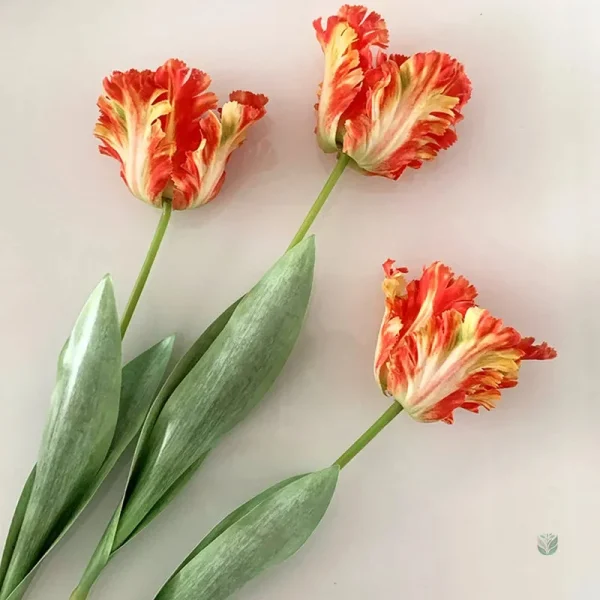 Fleurs artificielles tulipes perroquet en bouquet
